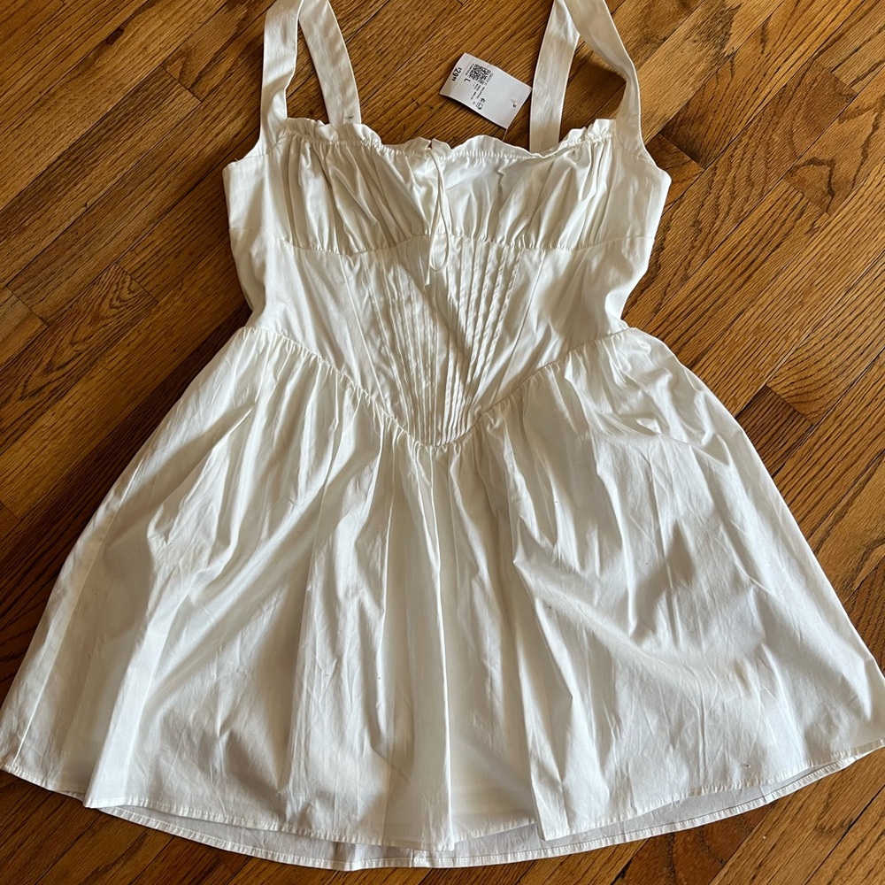 mini dresses for women nearby Sarah Dress in White Navy Blue Flowy Mother JPH031225 Delivery:Ship-out in 48 hours Strapless striped mini dress